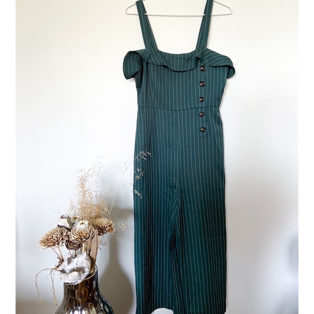 NWT Lulus Forest Green Culotte Jumpsuit